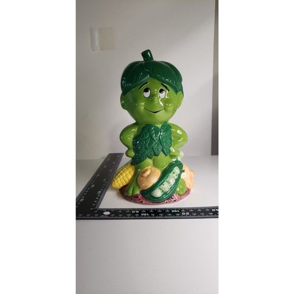 Working Vintage Green Giant Co. 1985 Little Green Sprout Piggy Bank Music - Picture 10 of 11